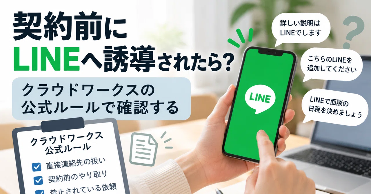 What if you are directed to LINE before a contract? Check the official ...