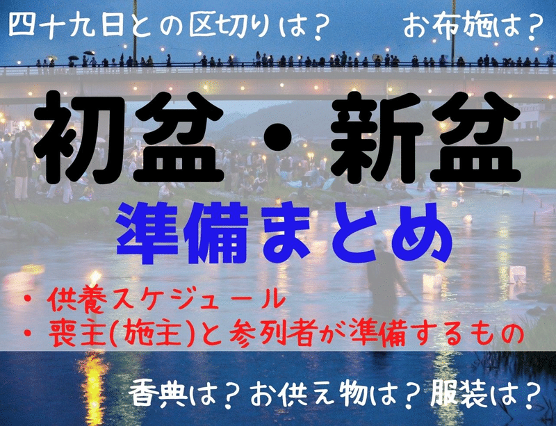 初盆 新盆 供養への準備まとめ 喪主と参列者それぞれの対応方法 要約版 ぬくぬく Note