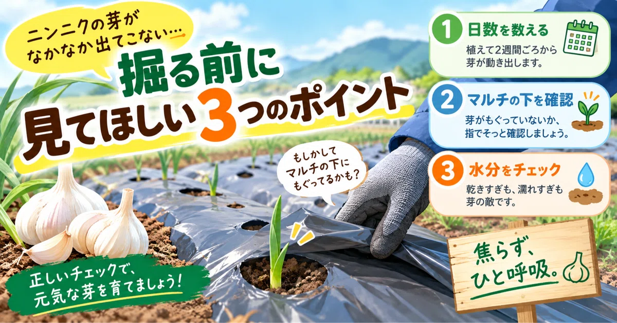 [Garlic sprouts not appearing] Take a breath before digging them up — 3 ...