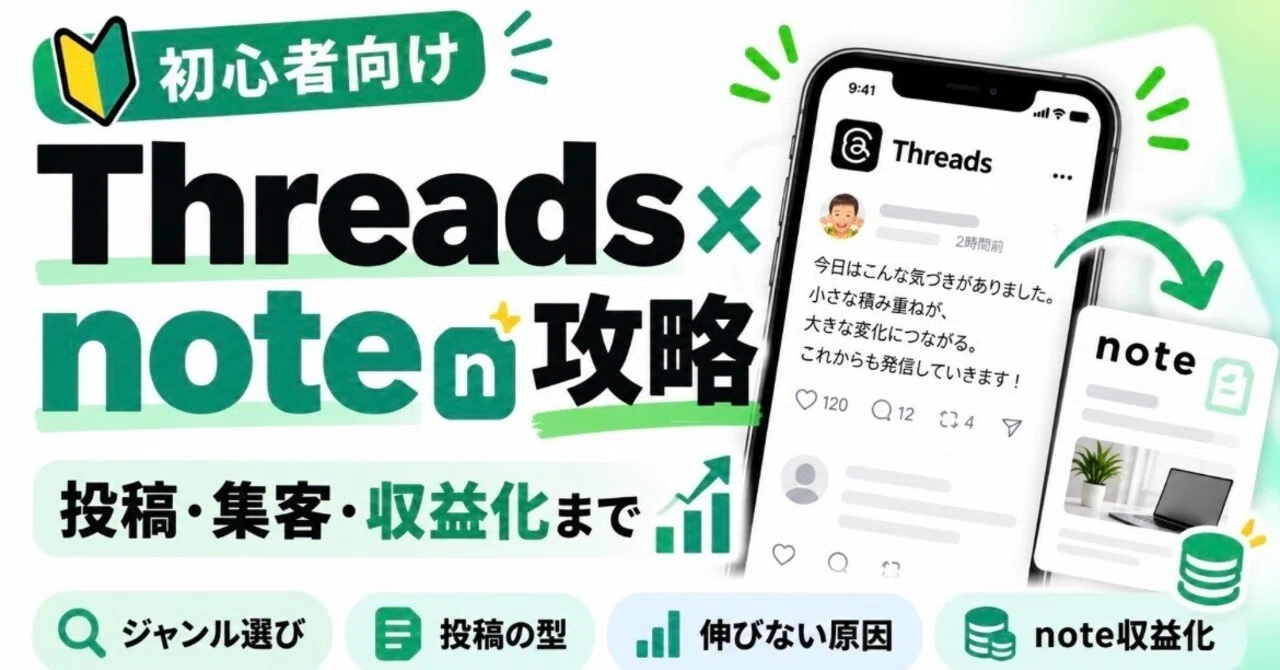 For those struggling to grow on Threads and note｜智侶 / 副業で大富豪