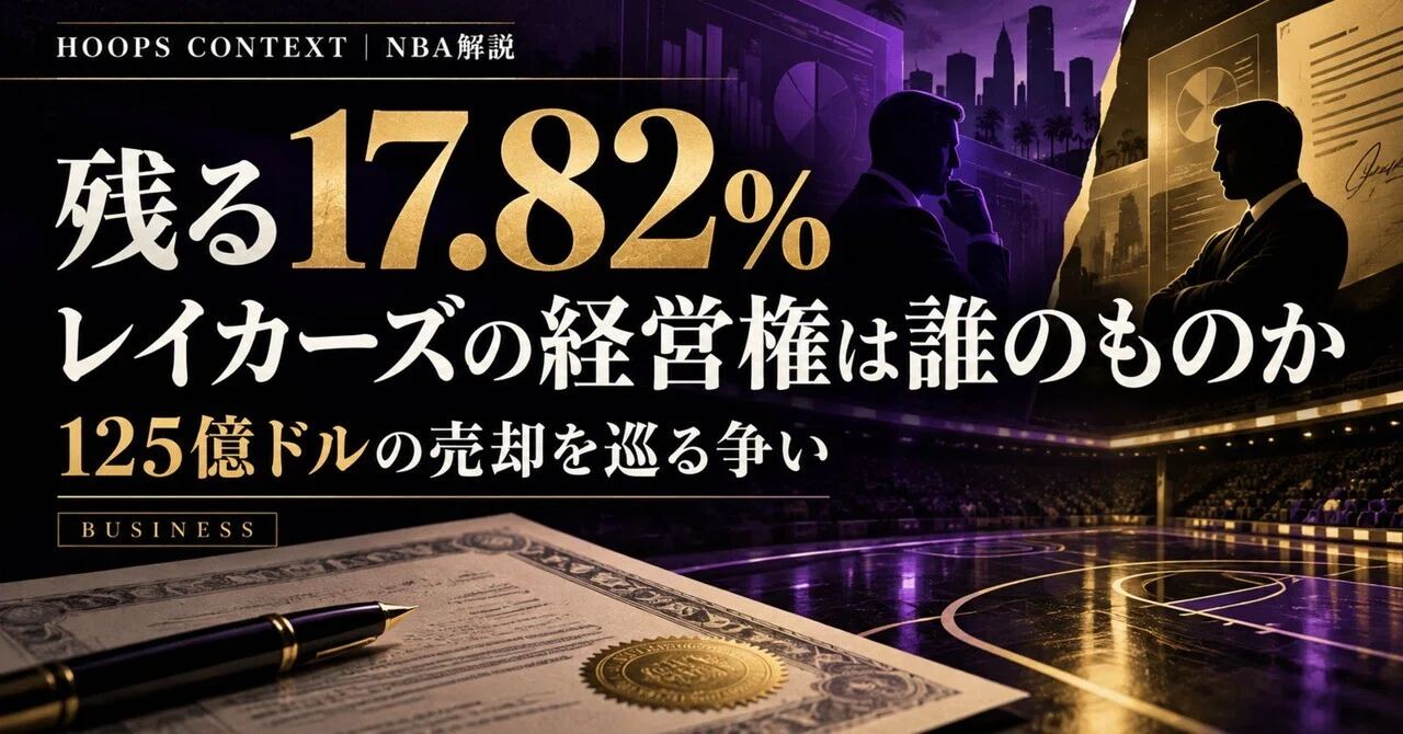 Who Can Sell the Lakers' 17.82%? The Mechanics of 'Management Control ...