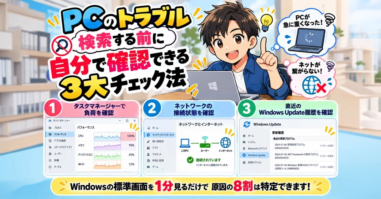 PC Troubles: 3 Major Self-Check Methods Before You Search｜中古パソコン屋のナベキン ...