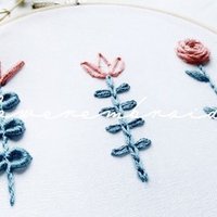 マスクに使えるワンポイント刺繍 図案無料配布 Sioca 刺繍作家 Note