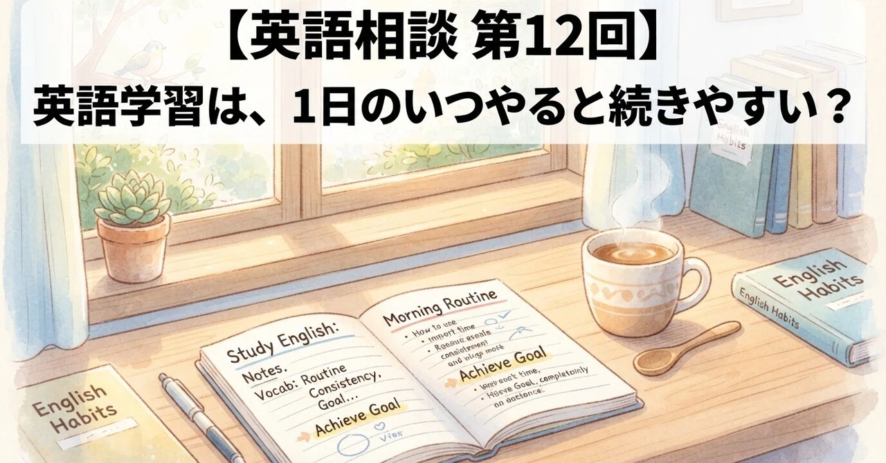 [English Consultation #12] When is the best time of day to study ...