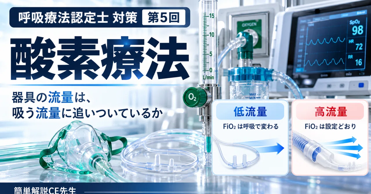 Respiratory Therapy Certification Exam Prep 5: Oxygen Therapy｜簡単解説CE先生