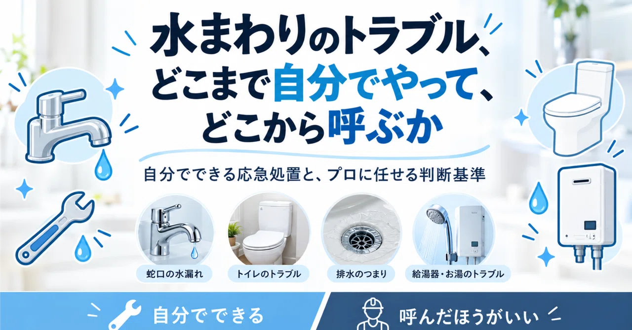 Plumbing Troubles: What You Can Do Yourself and When to Call a Pro｜住宅設備 ...