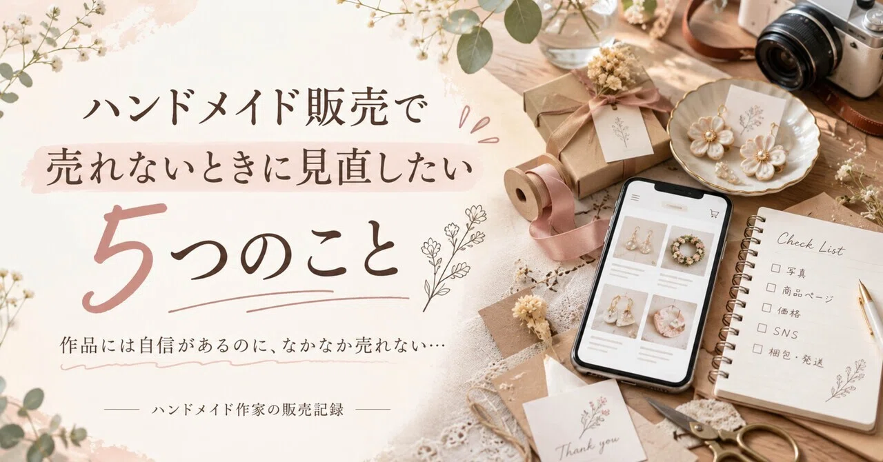 5 Things to Review When Your Handmade Items Aren't Selling｜yuka｜ハンドメイド ...