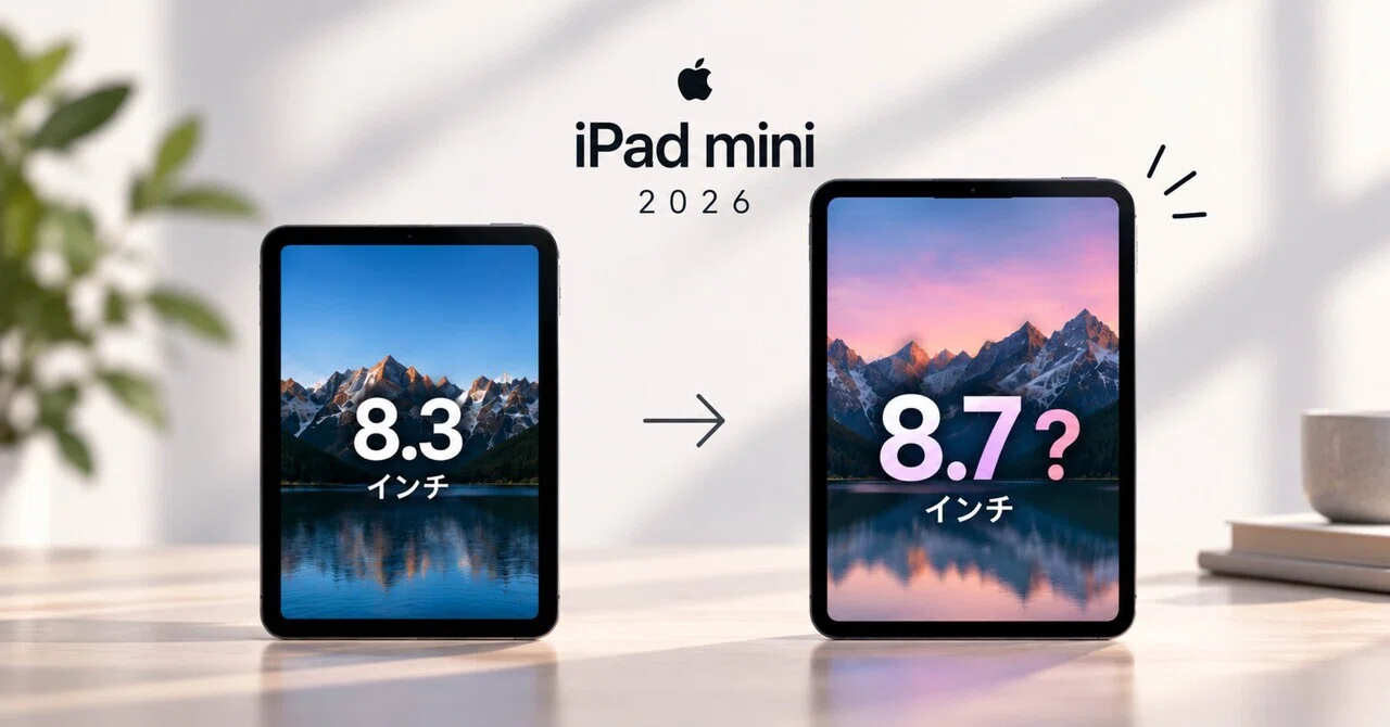 2026年の新型iPad miniは8.7インチに？発売前に気になる情報を発見