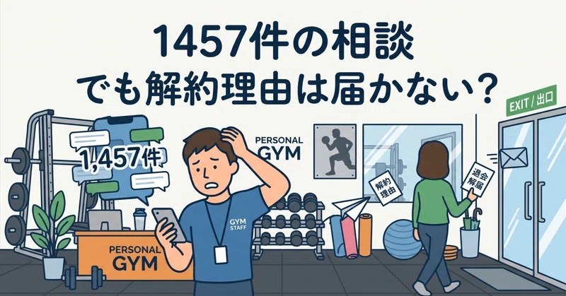 パーソナルトレーニングの相談が1,457件に増えても、店舗に解約理由が届かないのはなぜか