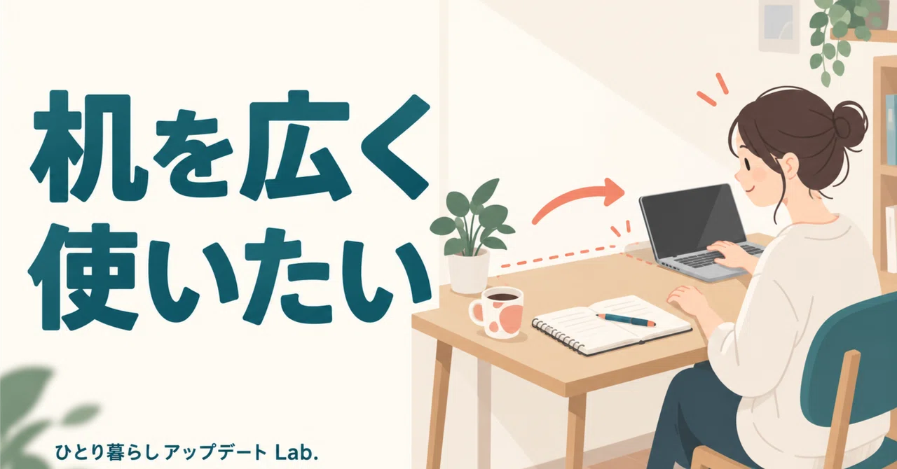 Even after closing my laptop, the desk didn't return｜ひとり暮らしアップデート Lab.