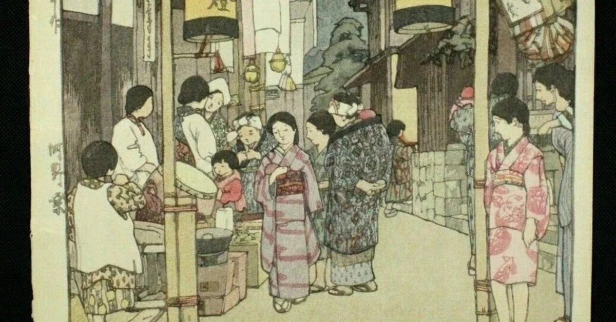 吉田博《河野祭》― 静けさの作家が描いた、祭の日の賑わい｜昭和版画