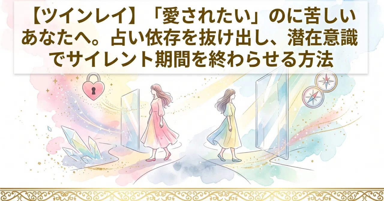 [Twin Ray] To you who are suffering despite wanting to be loved. How to ...