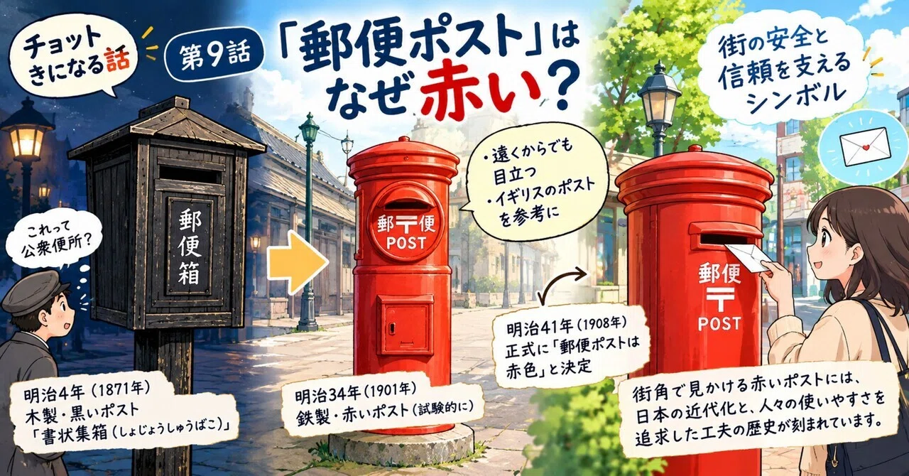 郵便ポスト」はなぜ赤い？ チョットきになる話｜第9話｜frog001