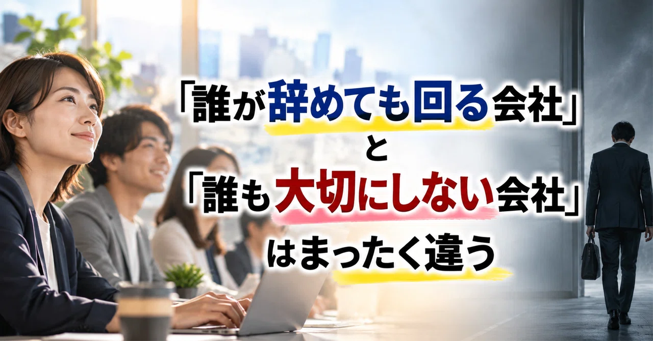 A 'Company That Functions Even If Someone Leaves' Is Completely ...