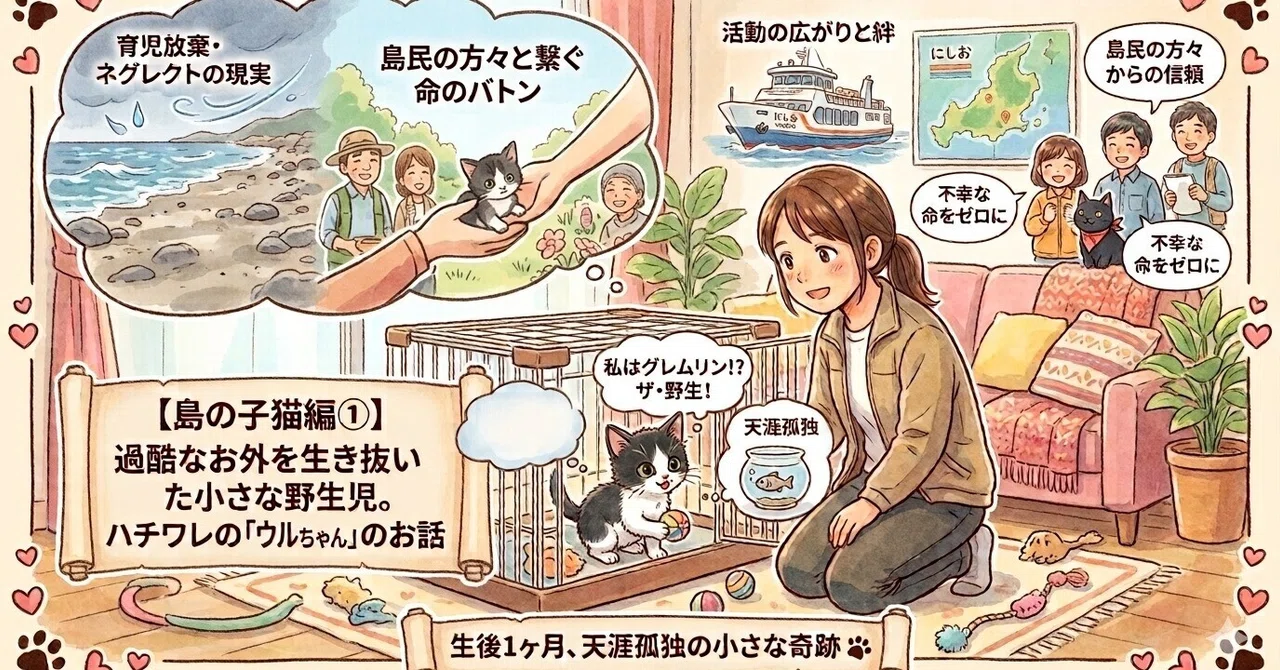 [Rescue Cat Activity Essay] A tiny wild child who survived the harsh outdoors. The story of "Uru-chan," the black-and-white cat