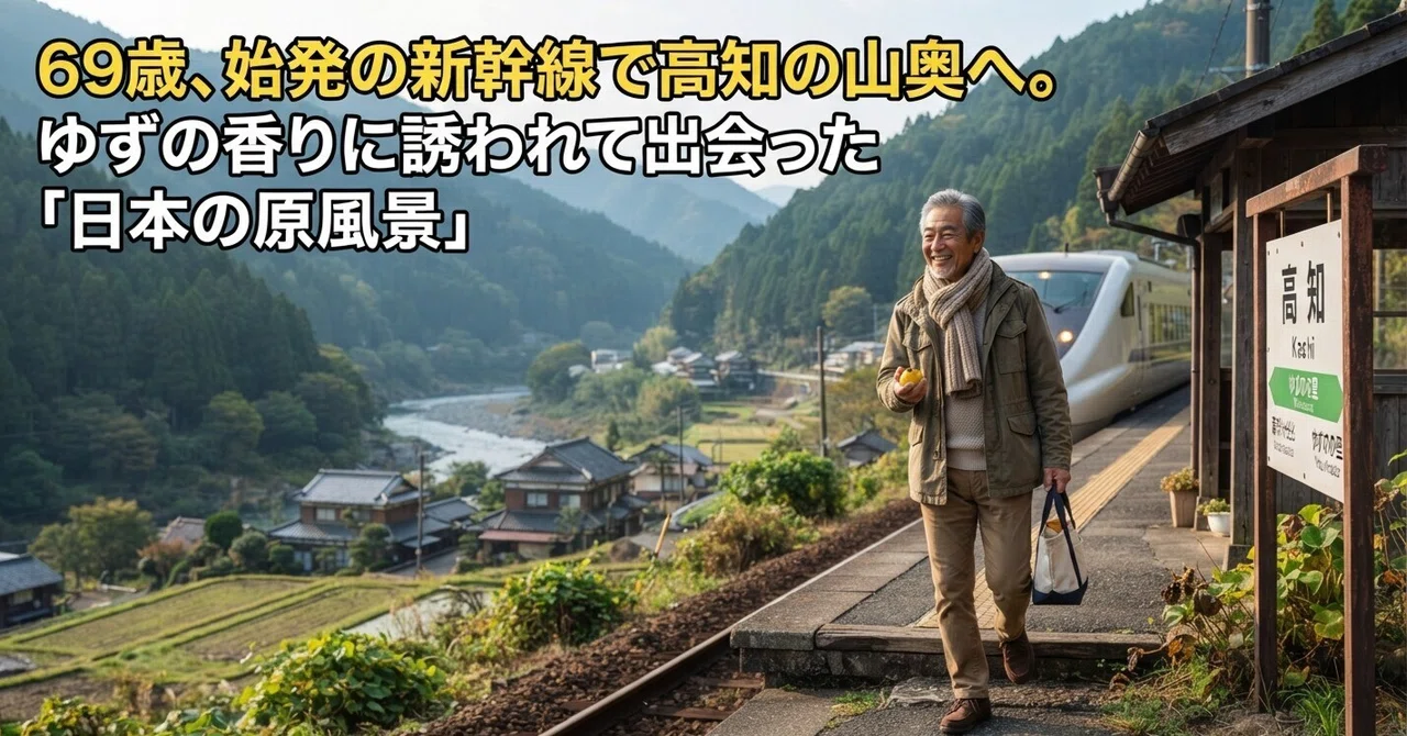 At 69, taking the first Shinkansen to the deep mountains of Kochi ...