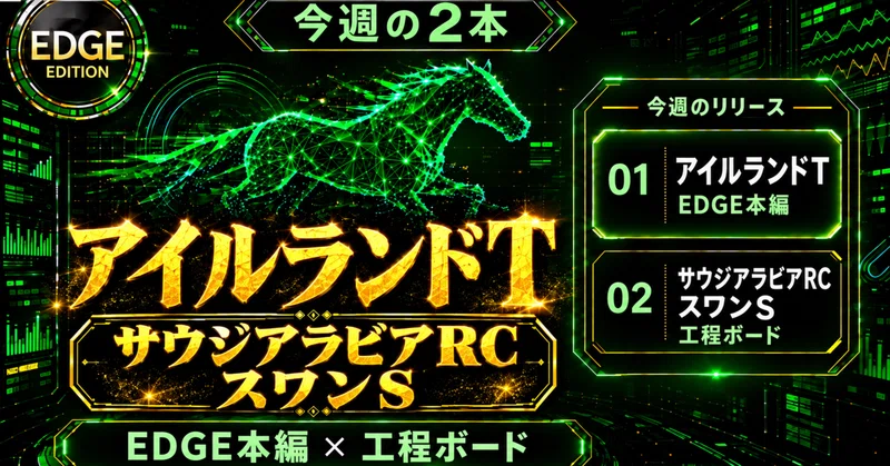 【PDF解説書付】追い切り重賞解析室｜アイルランドT本編＋2重賞工程ボード