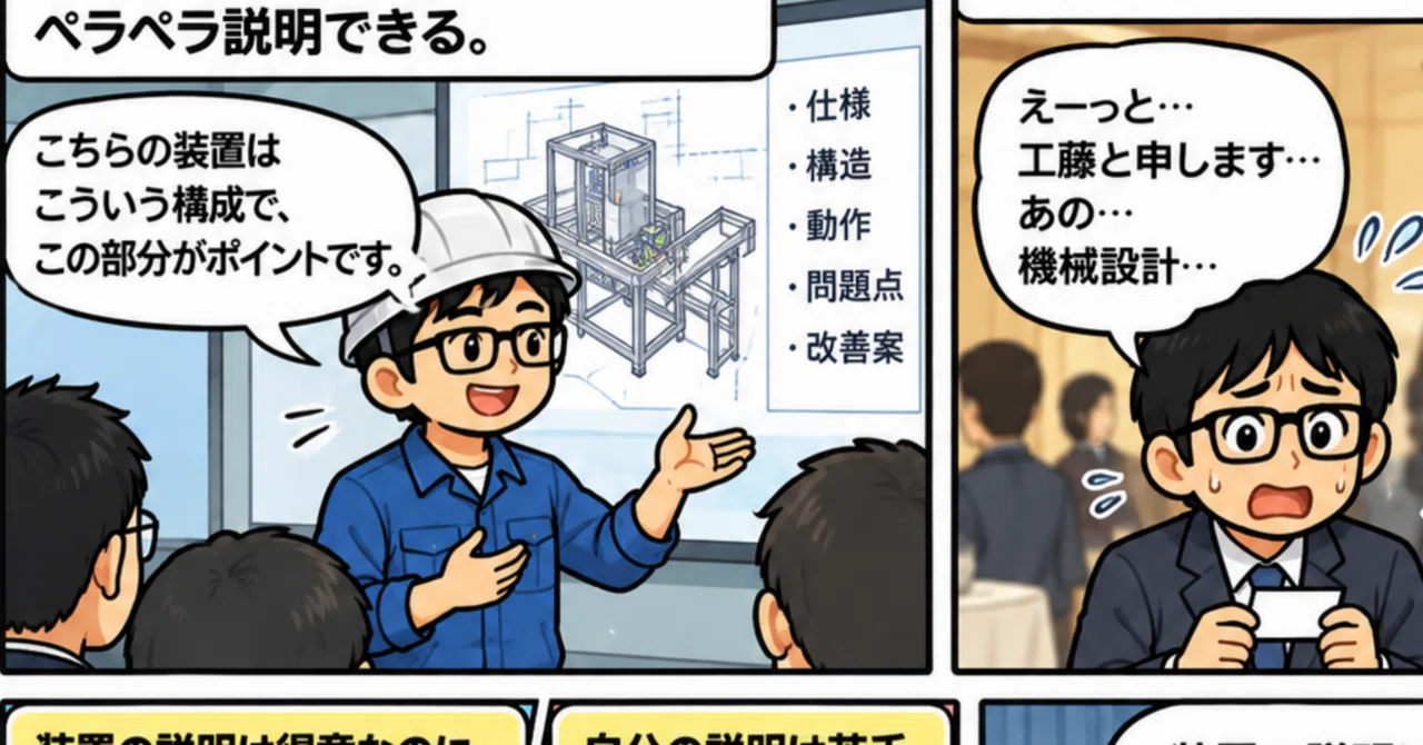 I'm good at explaining equipment, but bad at introducing myself｜機械設計あるある工藤