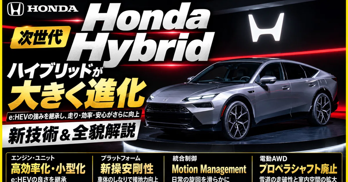 [Launching in 2027] Honda officially announces its next-generation ...