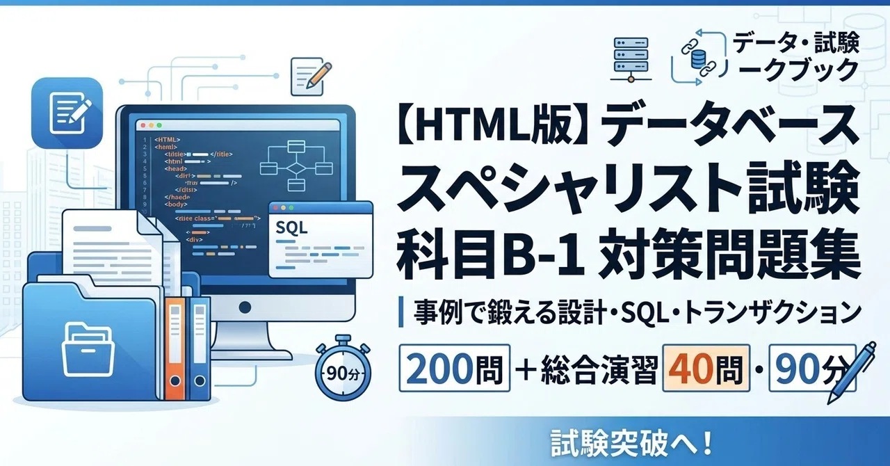 🗄️ [HTML Version] Database Specialist Examination Subject B-1 ...