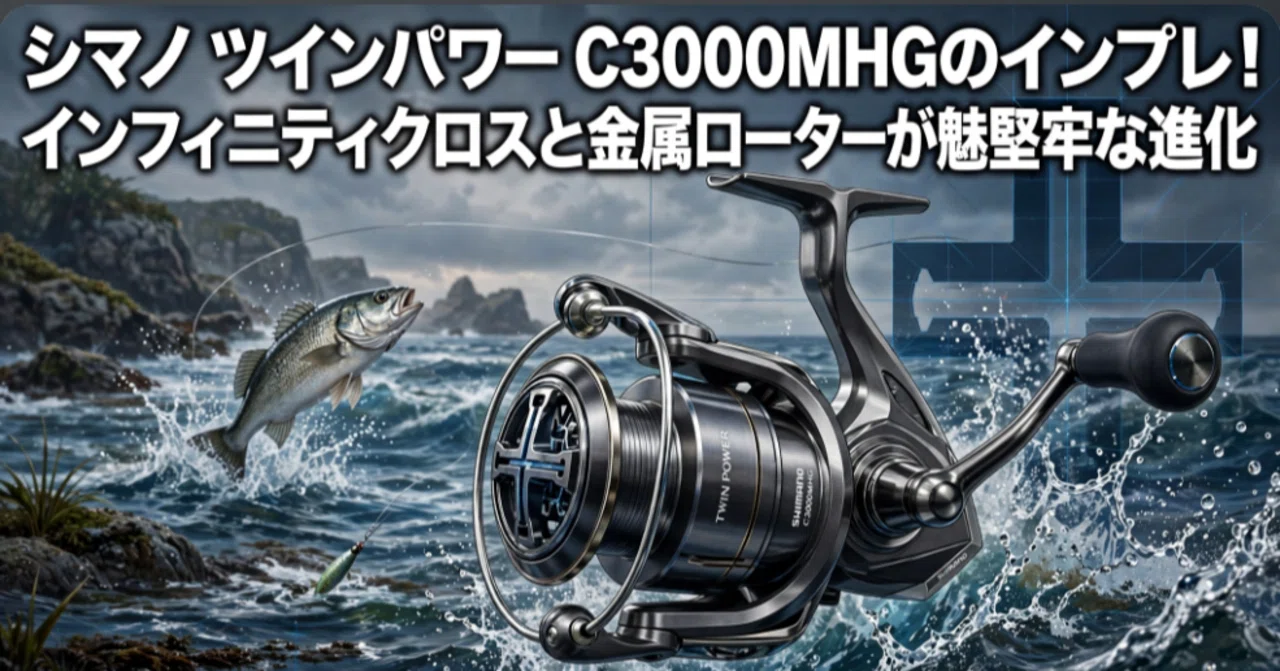 シマノ ツインパワー C3000MHGのインプレ！インフィニティクロスと金属