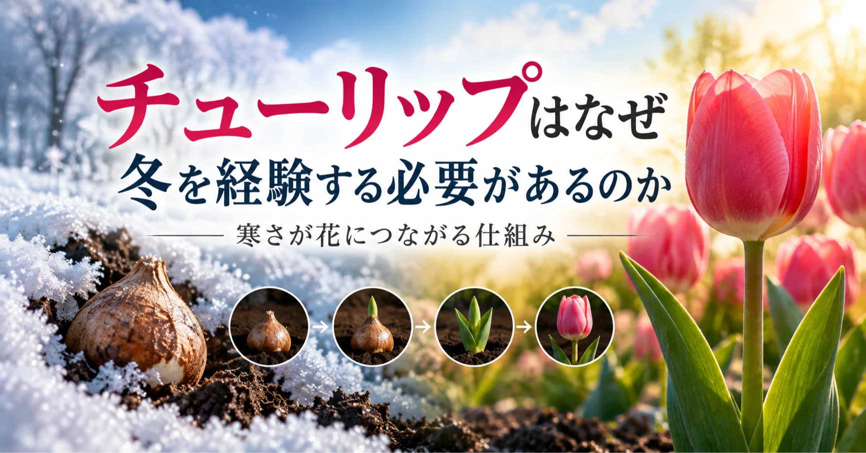 チューリップはなぜ冬を経験する必要があるのか｜寒さが花につながる