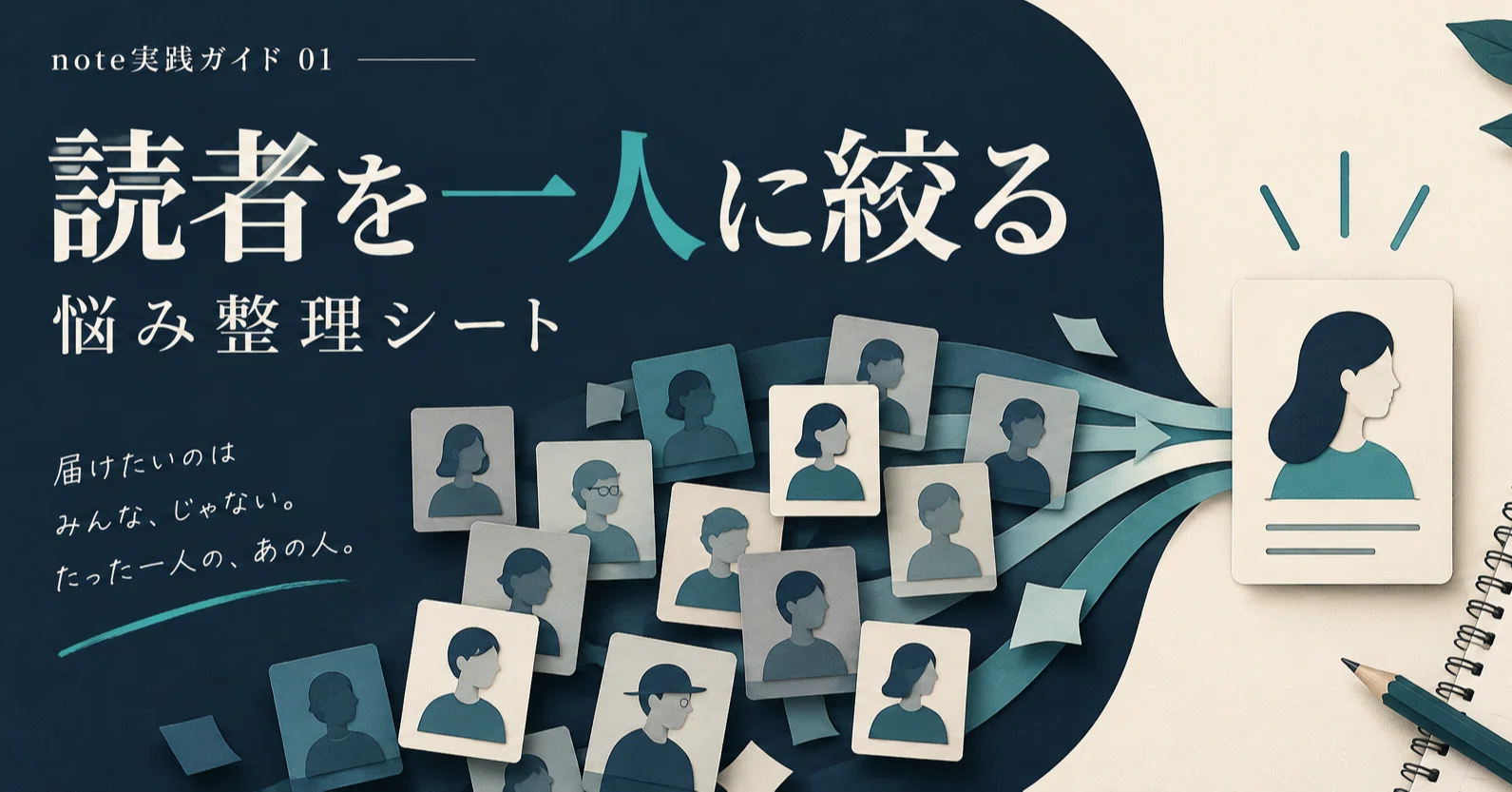 A Worksheet for Narrowing Down Your Note Readers to One Person｜悪魔工房