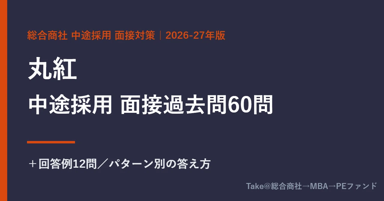 Marubeni Mid-Career Recruitment: 60 Past Interview Questions + 12 ...