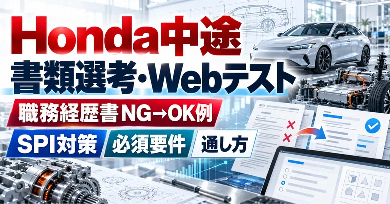 [Honda Mid-Career] How to Pass Document Screening and Web Tests ...