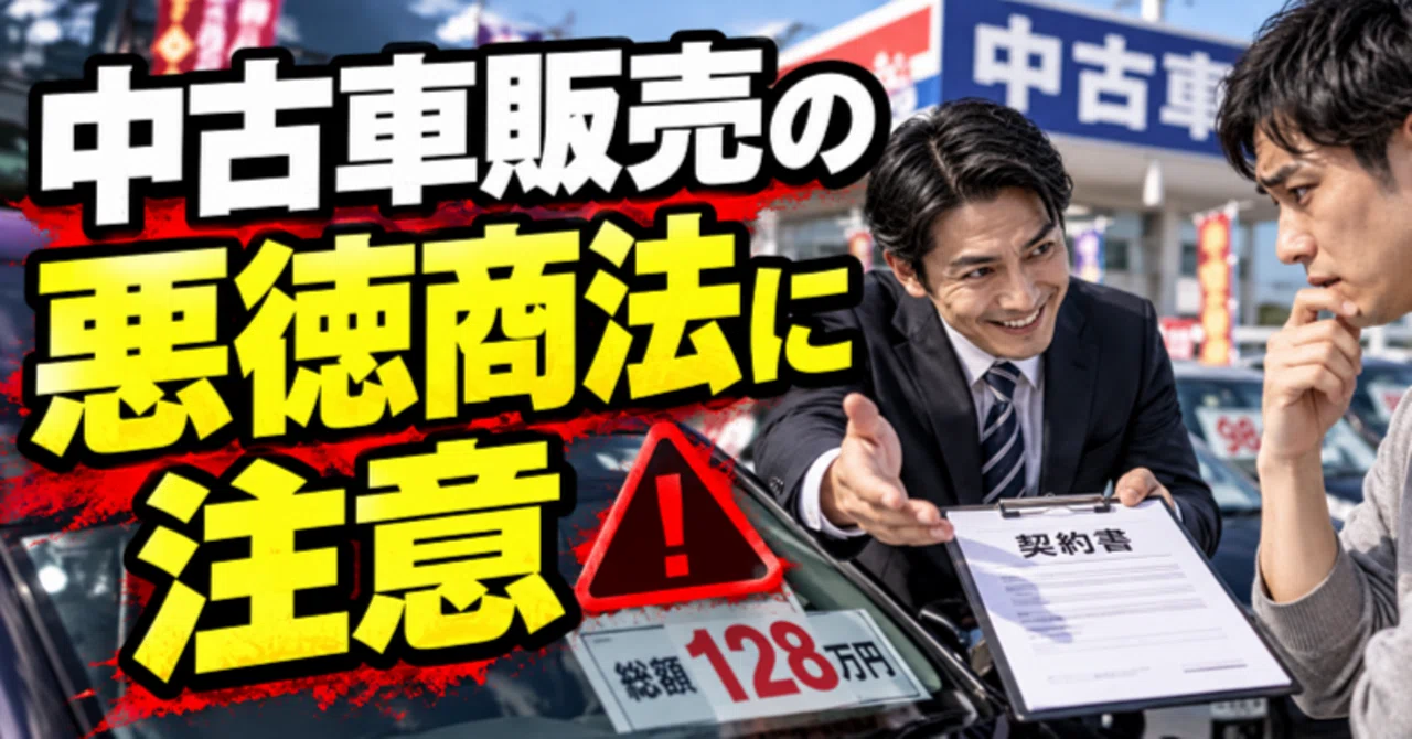 中古車販売の悪徳商法に注意・ 被害の防ぎ方｜元サラ金店長（大介）