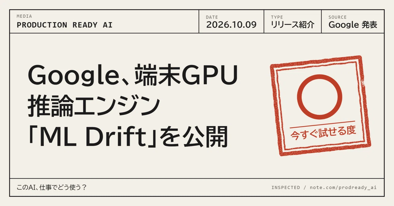 Google, 단말기 GPU 추론 엔진 'ML Drift' 공개｜ニシダ│Production Ready AI
