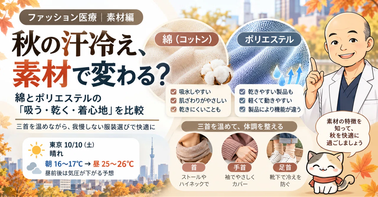 Autumn chill from sweat: Does material make a difference? Thinking ...