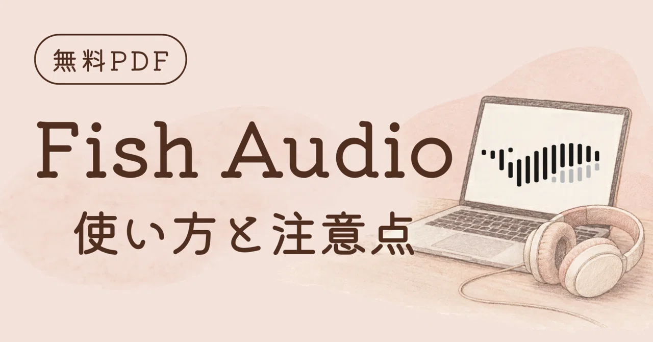 녹음할 시간이 없는 날에. Fish Audio 사용법과 주의사항[무료 PDF]｜tomomiko🌷AIを楽しむ主婦のメモ