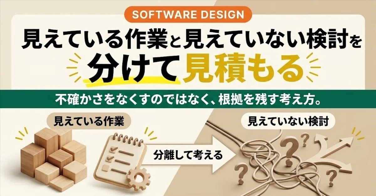 [Software Design] Estimating by Separating Visible Tasks from Invisible ...