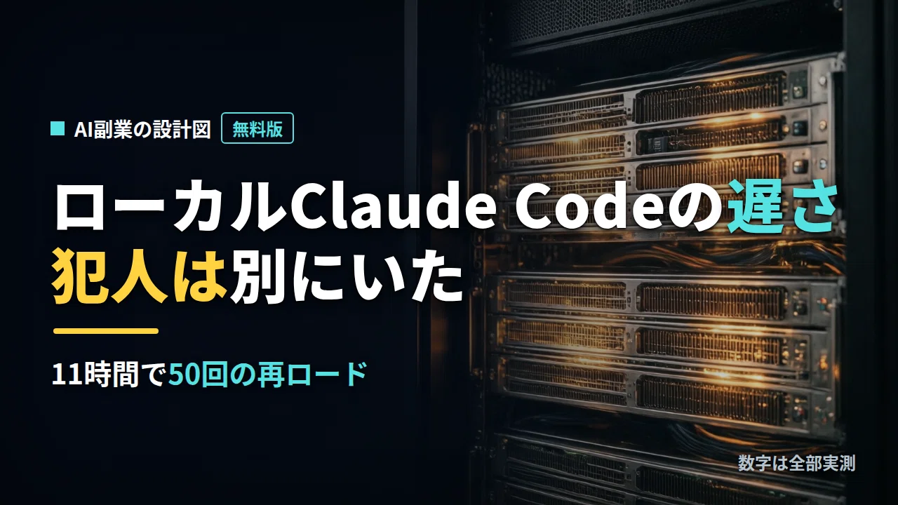 When I ran Claude Code locally, the culprit for the slowness was ...