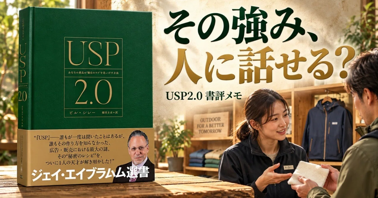USP2.0』要約・まとめ｜その強み、お客さんは人に言える？｜澤登陽吉