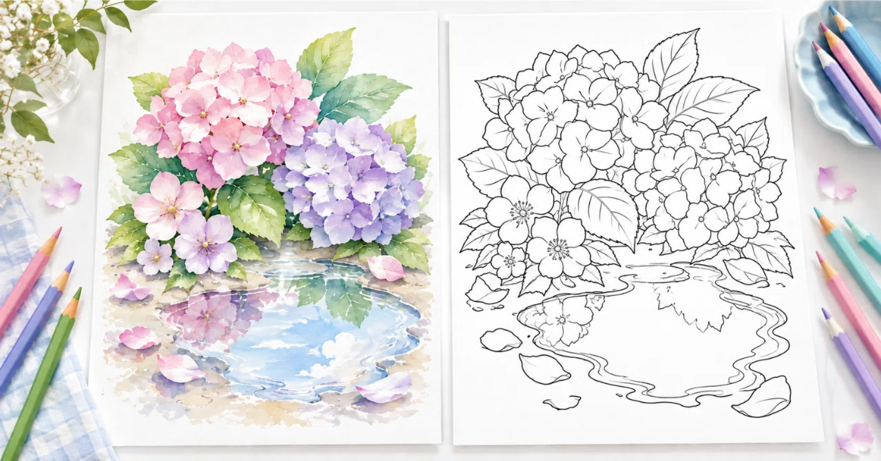 It's a beautiful picture, but hard to color. Things I've tried with AI ...