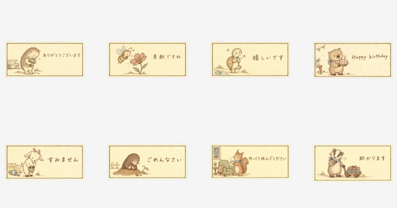 Turning Collage Materials I Used to Love into LINE Stickers: Antique ...