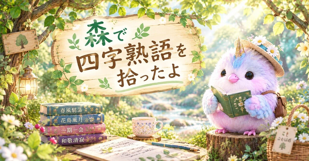 🌿 I found a four-character idiom in the forest｜よもぎことり
