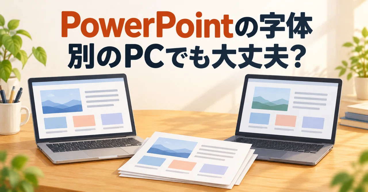 PowerPoint를 다른 PC에서 열면 글꼴이 바뀌나요?｜글꼴 포함 및 PDF 활용법[무료]｜ひとつラクに｜日々のヒントと気になる話題