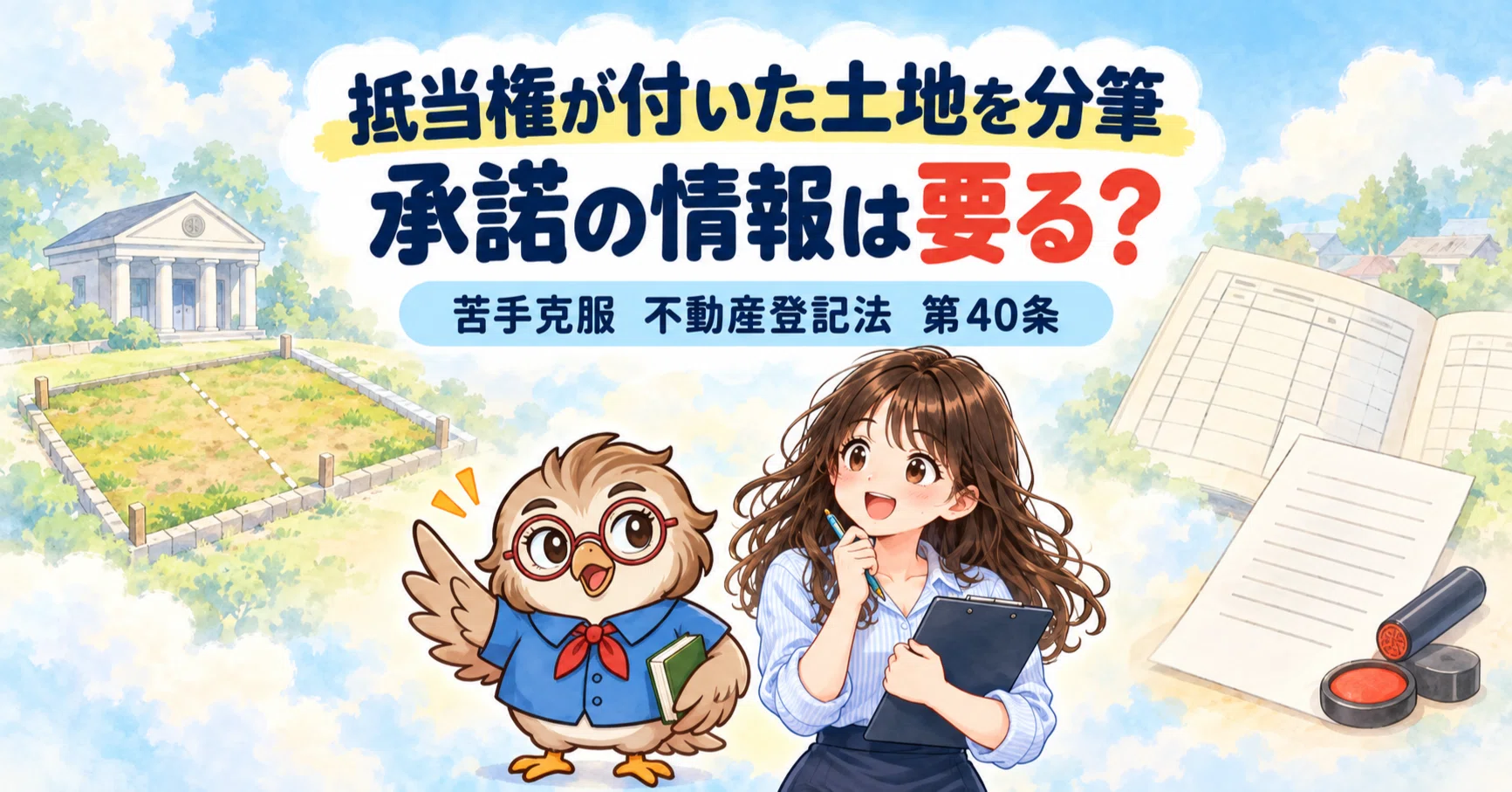 土地家屋調査士受験生向け】条文別 苦手克服〜不動産登記法 第40条