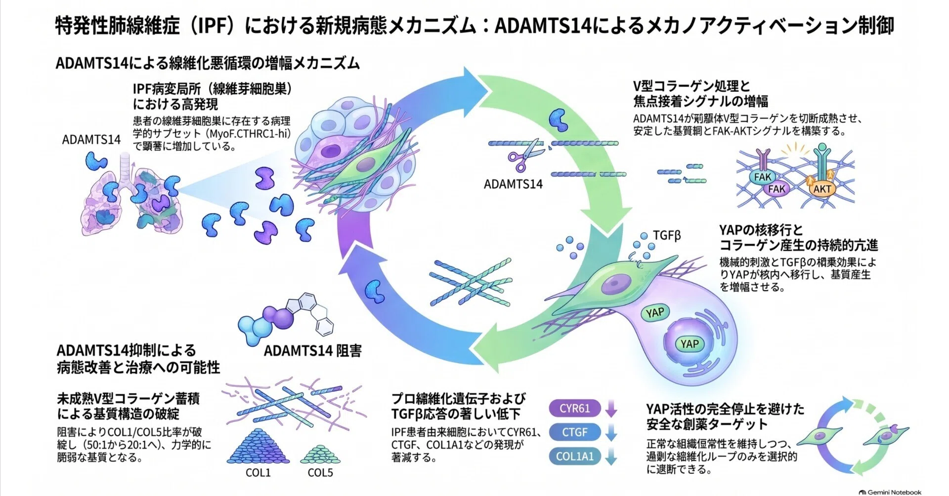 なぜ肺は硬くなり続けるのか？ 肺線維症の悪循環を駆動する分子