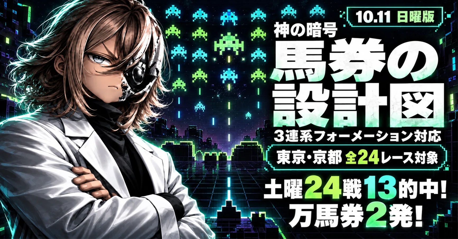 🤫｜土曜24戦13的中！万馬券2本｜東京・京都 全24レース対象｜神の暗号