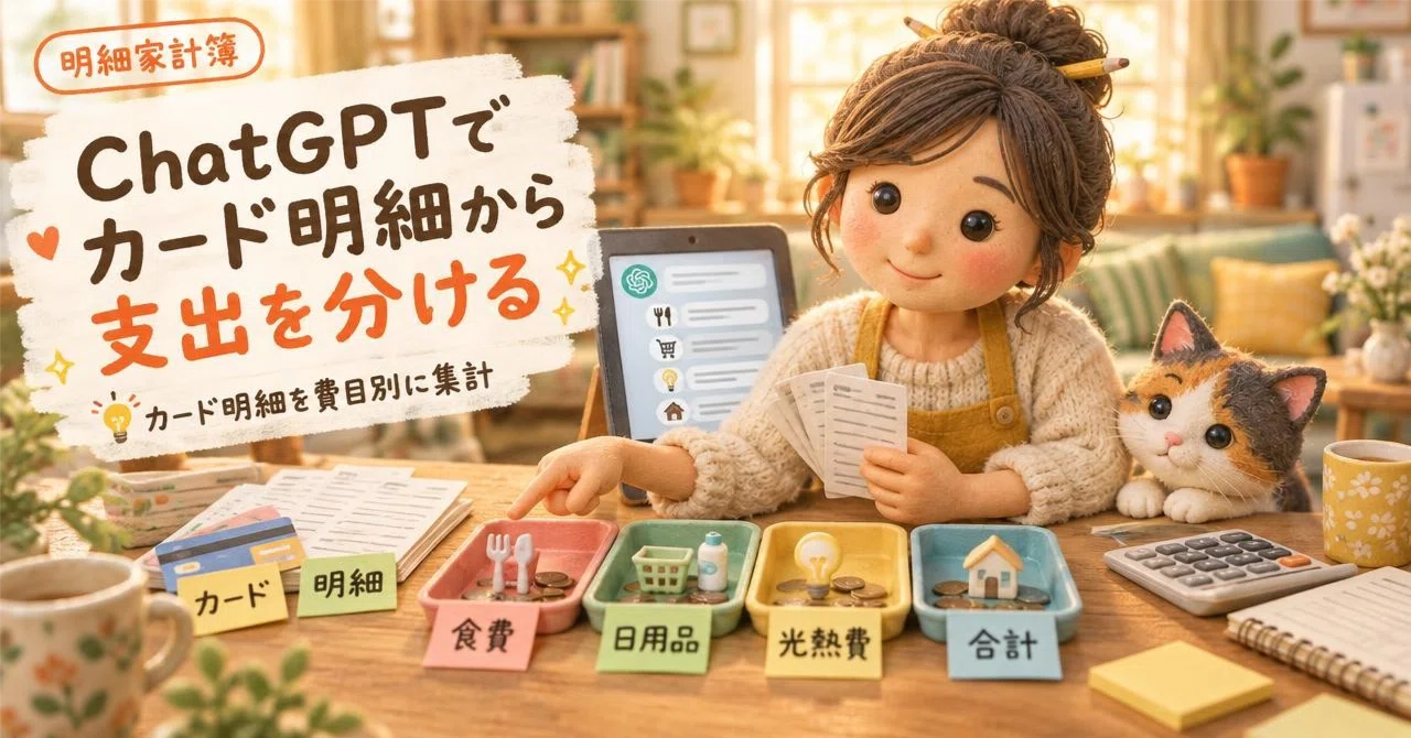 Categorizing monthly expenses from card statements using ChatGPT｜くらしのAI手帖