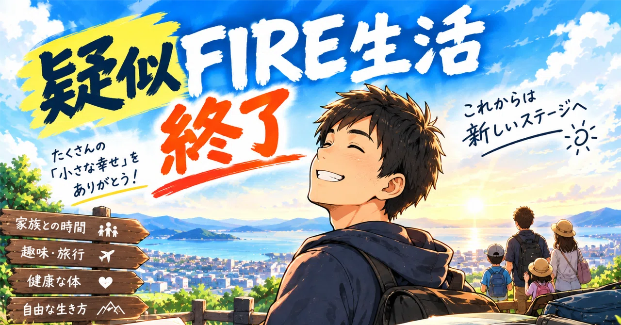 My Pseudo-FIRE Life Ends. What Form of FIRE Am I Aiming For Now?｜ポイ活サラリーマン