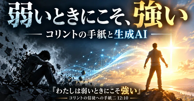弱いときにこそ、強い ― コリントの手紙と生成AI eyecatch