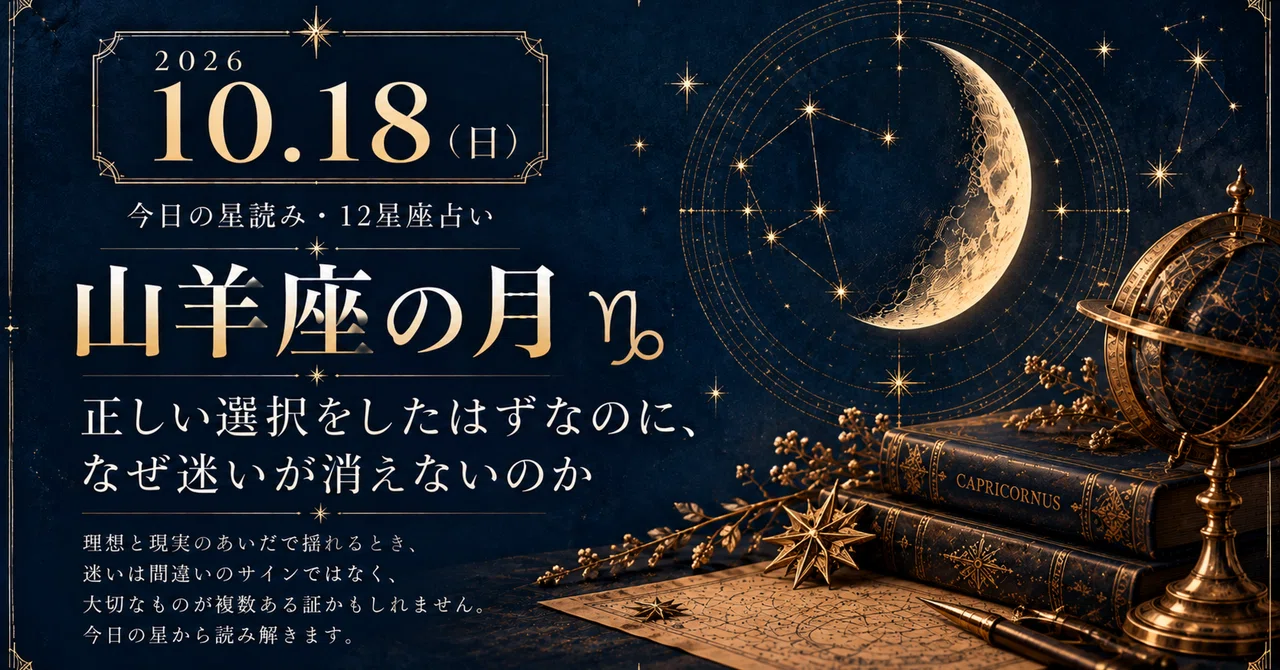 【Star Reading for October 18】 Moon in Capricorn | Even though I made ...