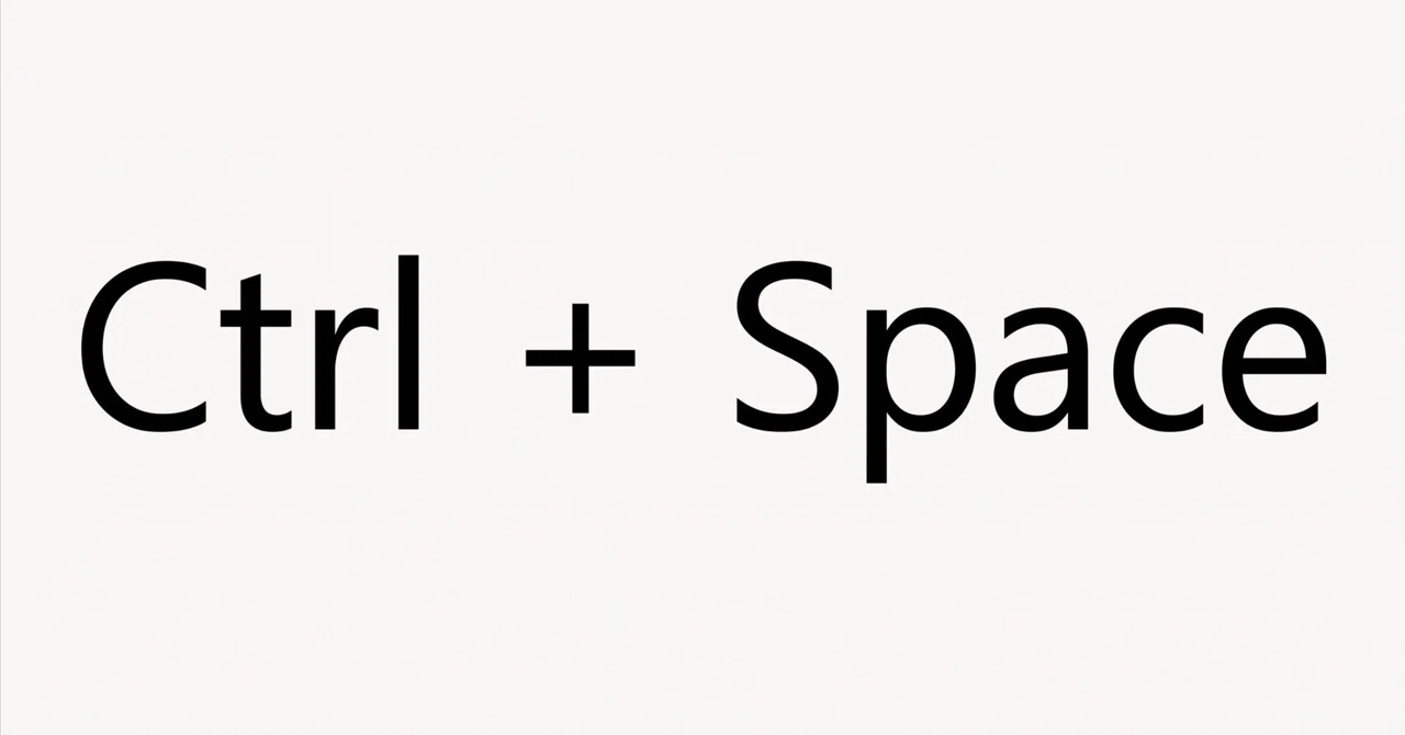 Ctrl + Space is assigned to 