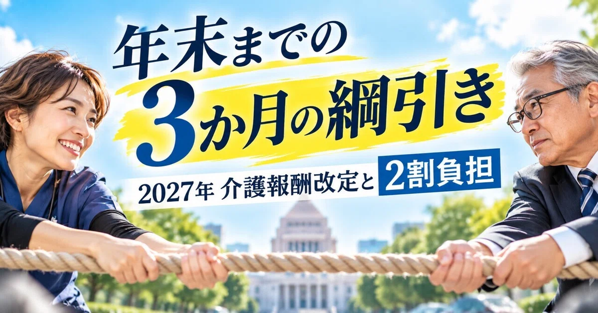 年末までの「3か月の綱引き」――2027年介護報酬改定と2割負担｜本田＠男性看護師