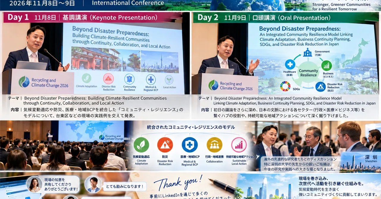Activity Report: I spoke at Recycling and Climate Change 2026｜ryochan
